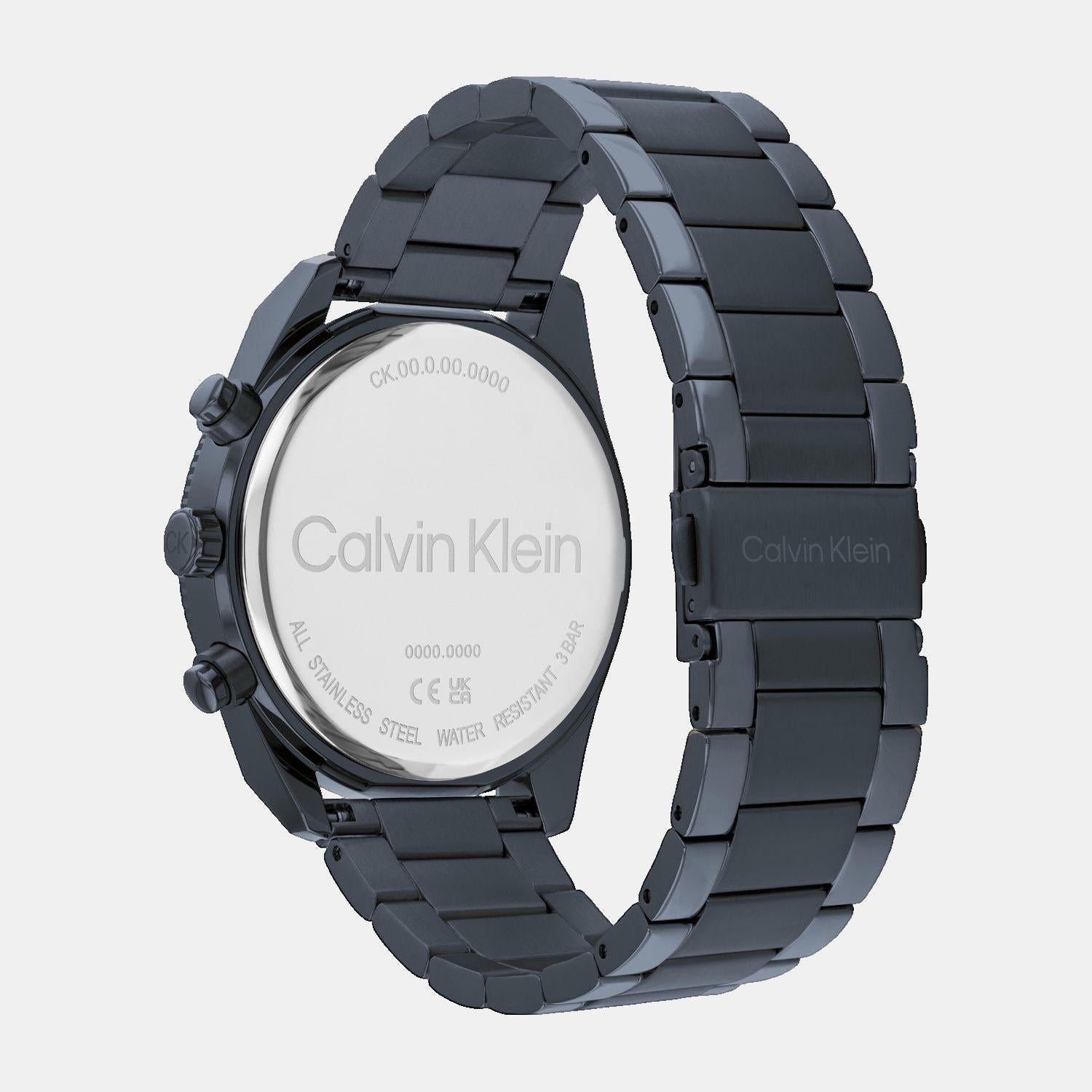 Calvin Klein Men Round Blue watch