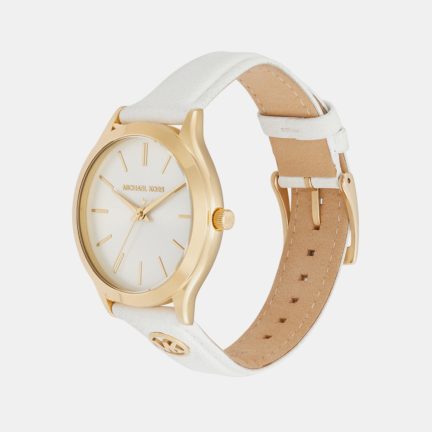 Female Slim Runway Gold Analog Stainless Steel Watch MK7466