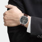 Men Quartz Grey Dial Leather Watch 1514155