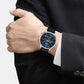 Men Quartz Blue Dial Leather Watch 1514156