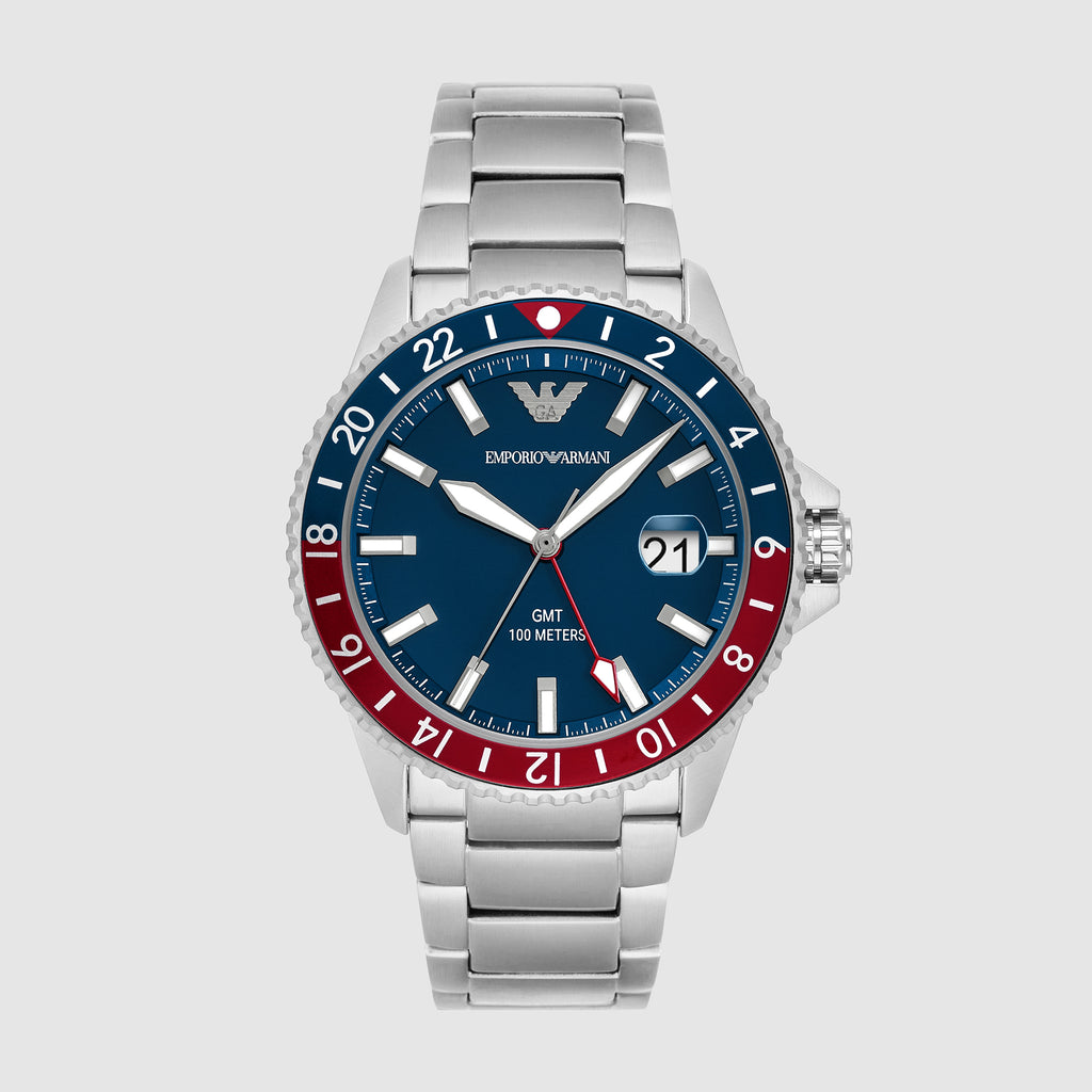 Emporio Armani Round Blue Analog watch
