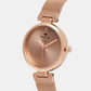 Female Rose Analog Stainless Steel Watch 9005T-B3307