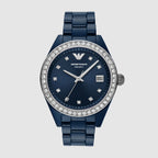 Emporio Armani Round Blue Analog watch