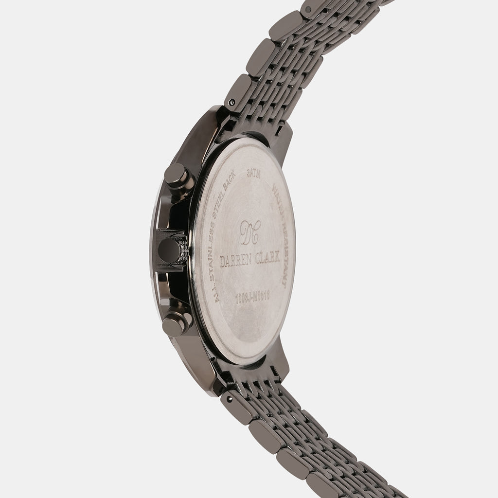 Darren Clark Men Round Gun watch