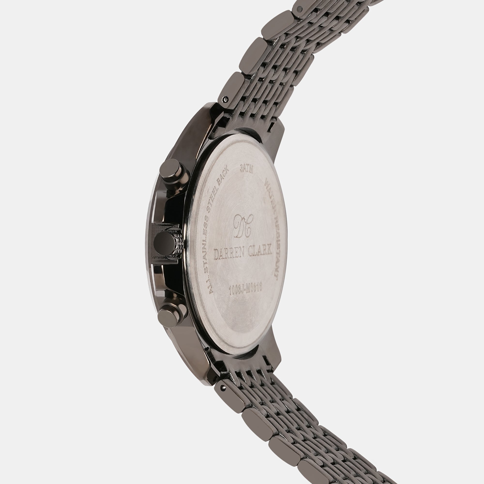 Darren Clark Men Round Gun watch