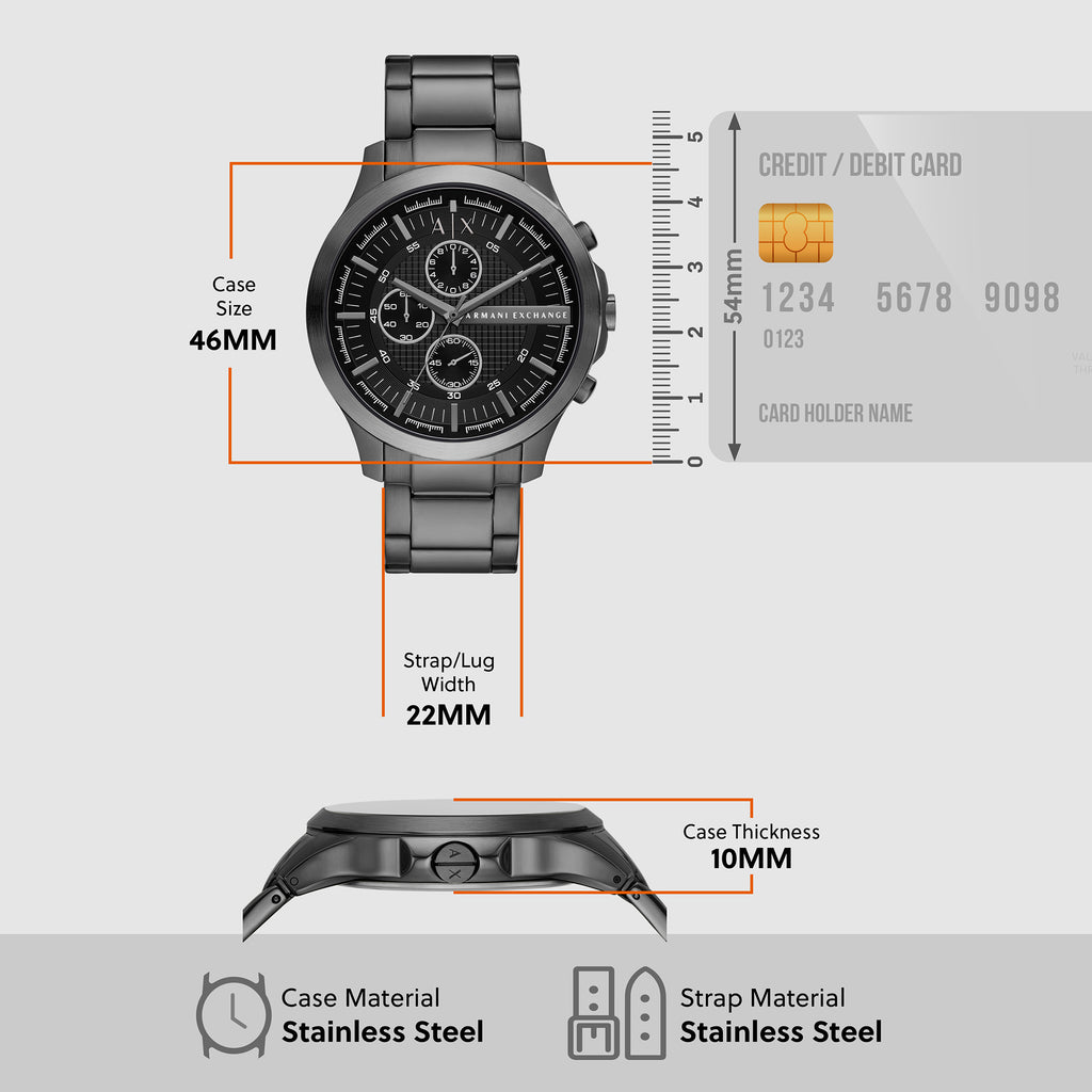 Armani Exchange Stainless Steel Black watch