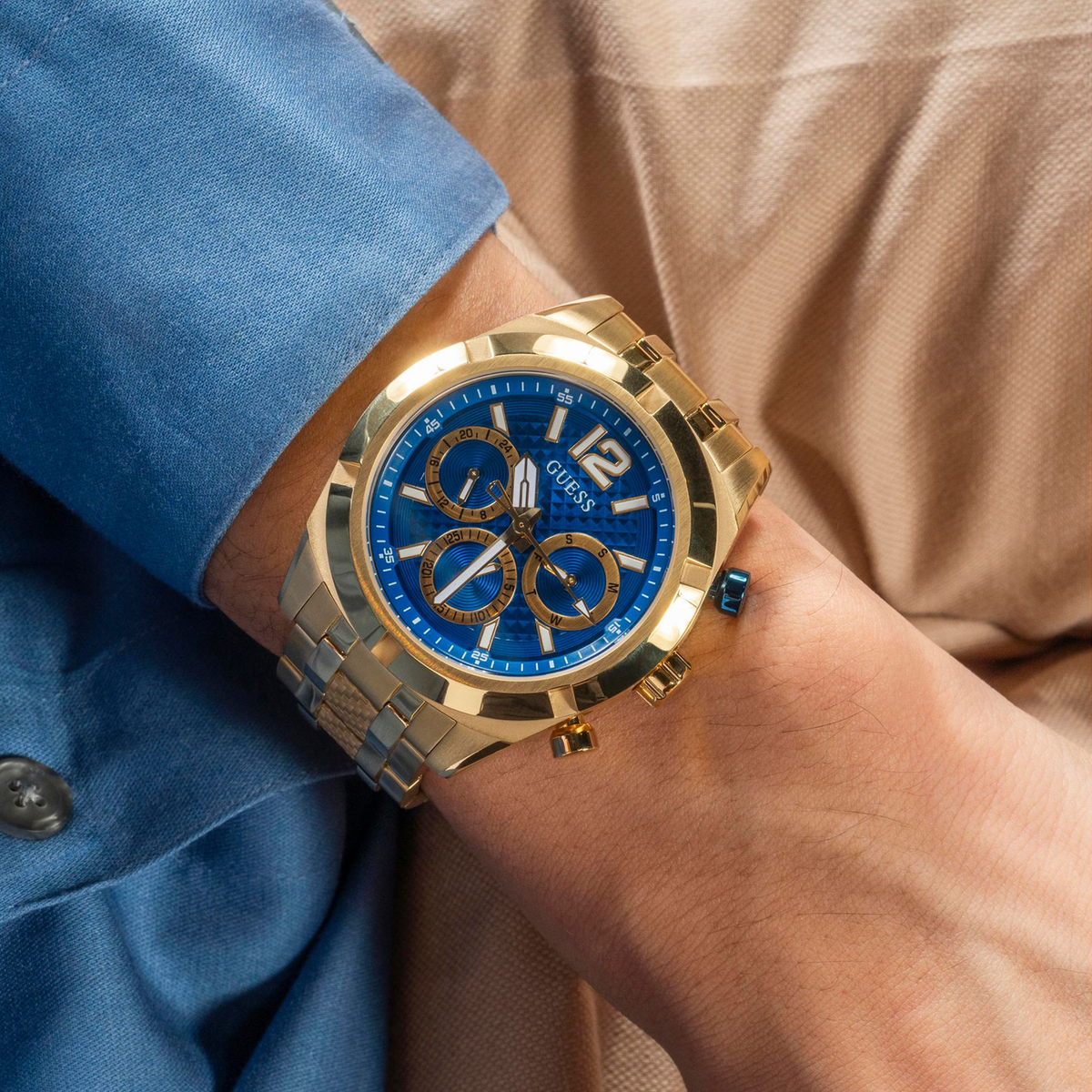 Guess Stainless Steel Blue watch