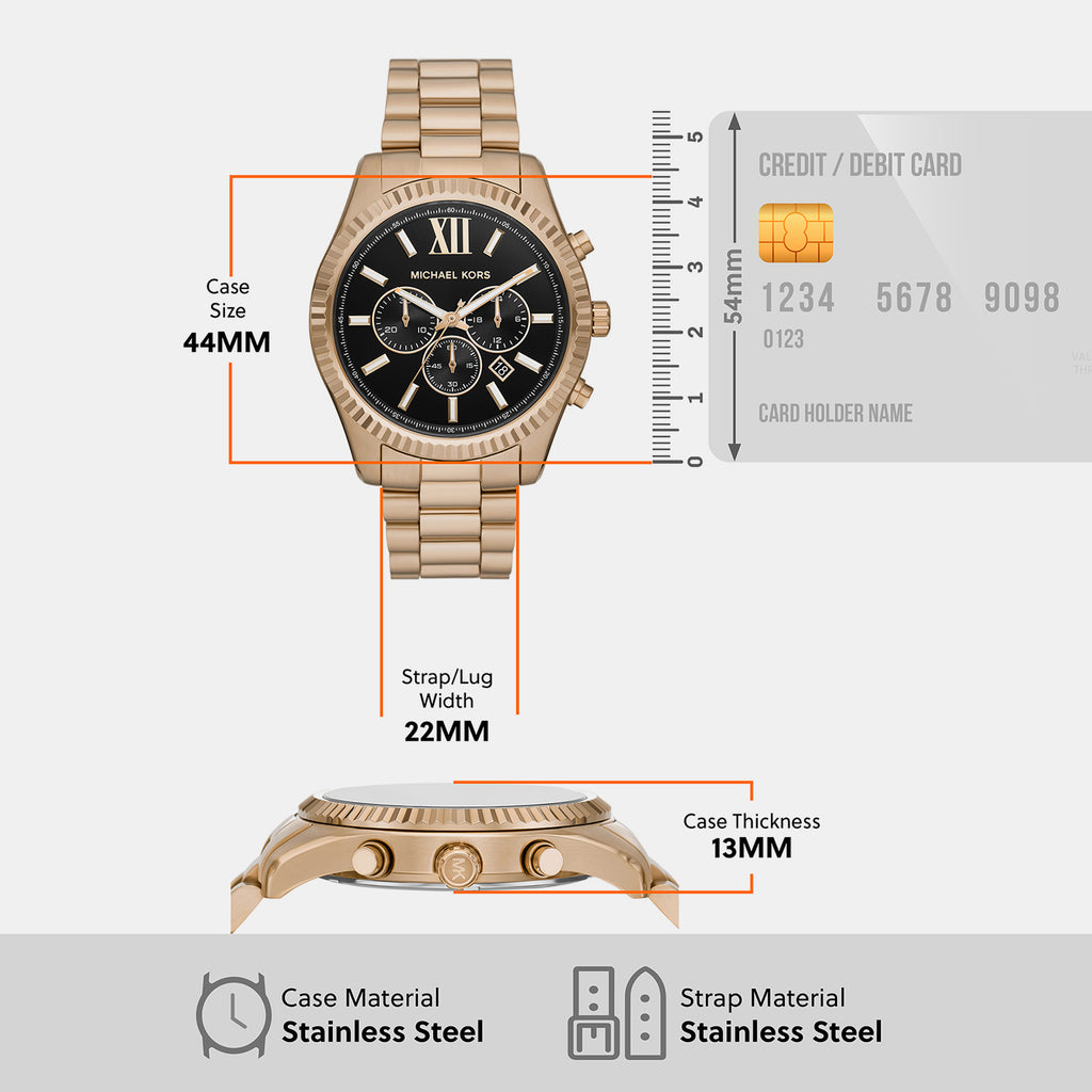 Michael Kors 44 mm Beige Gold Quartz watch