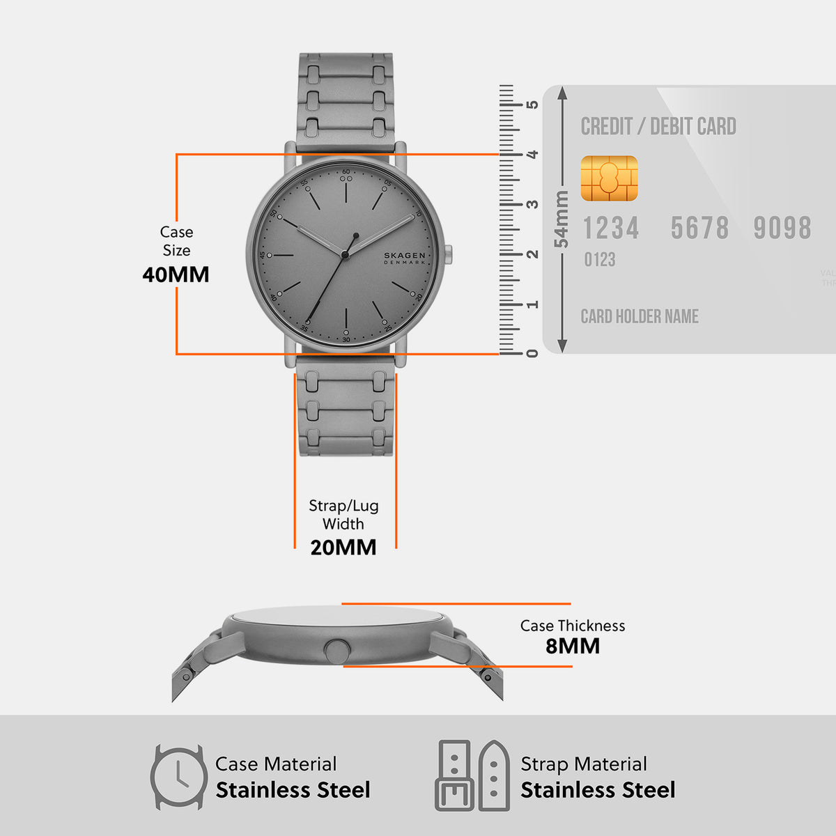 Skagen Stainless Steel Grey watch