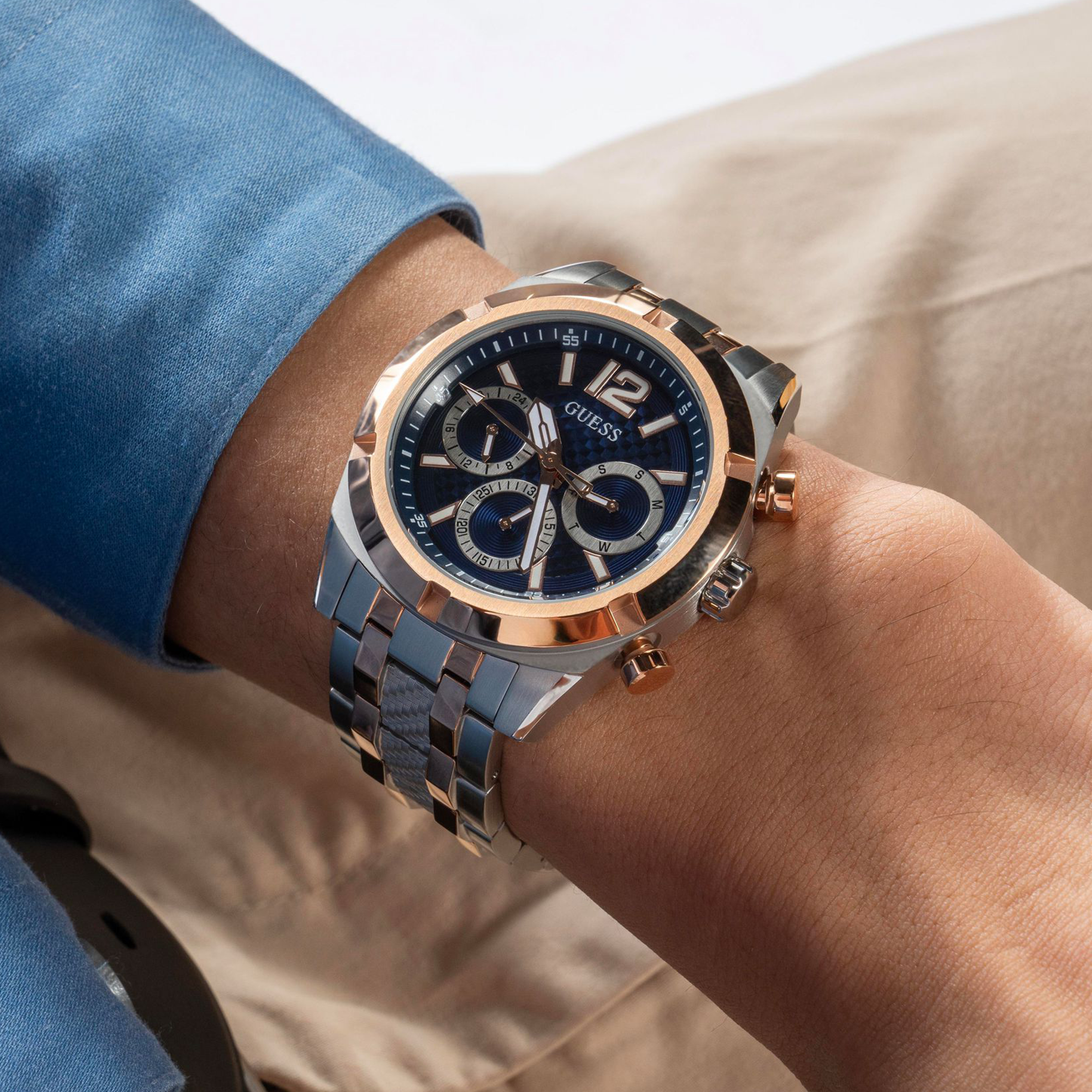 Guess Stainless Steel Blue watch