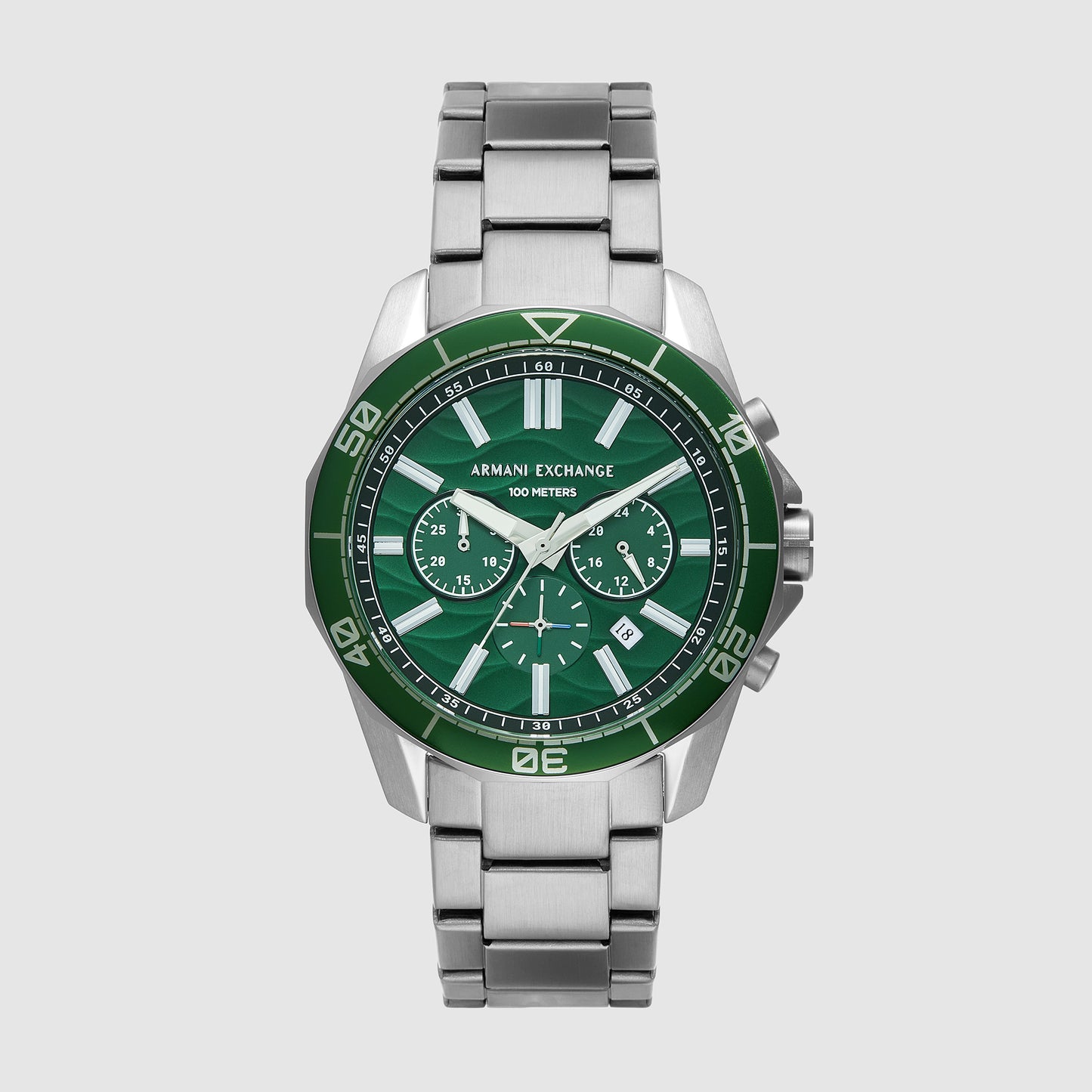 Men's Green Stainless Steel Watch AX1957