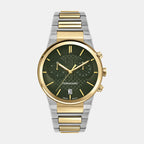 Ferragamo Round Green Chronograph watch