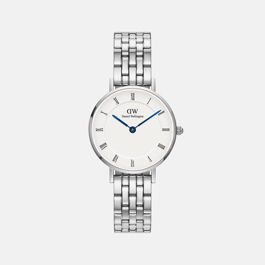 Petite Female White Analog Stainless Steel Watch DW00100685K