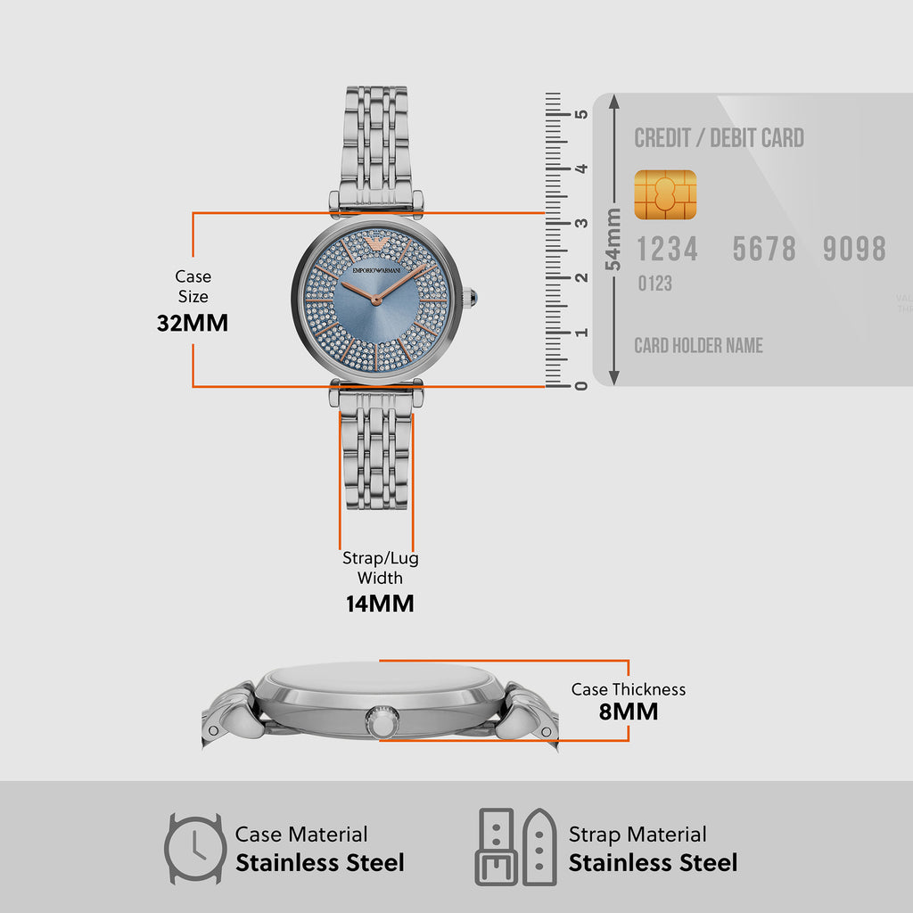 Emporio Armani Stainless Steel Blue watch