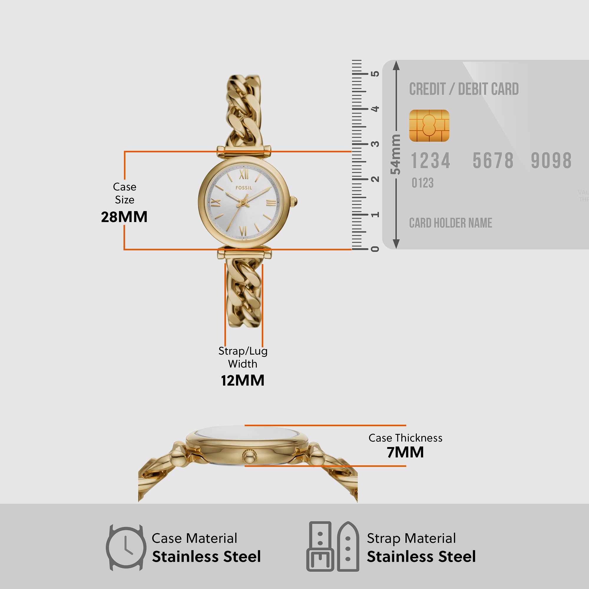 Fossil Round Quartz Analog Women watch