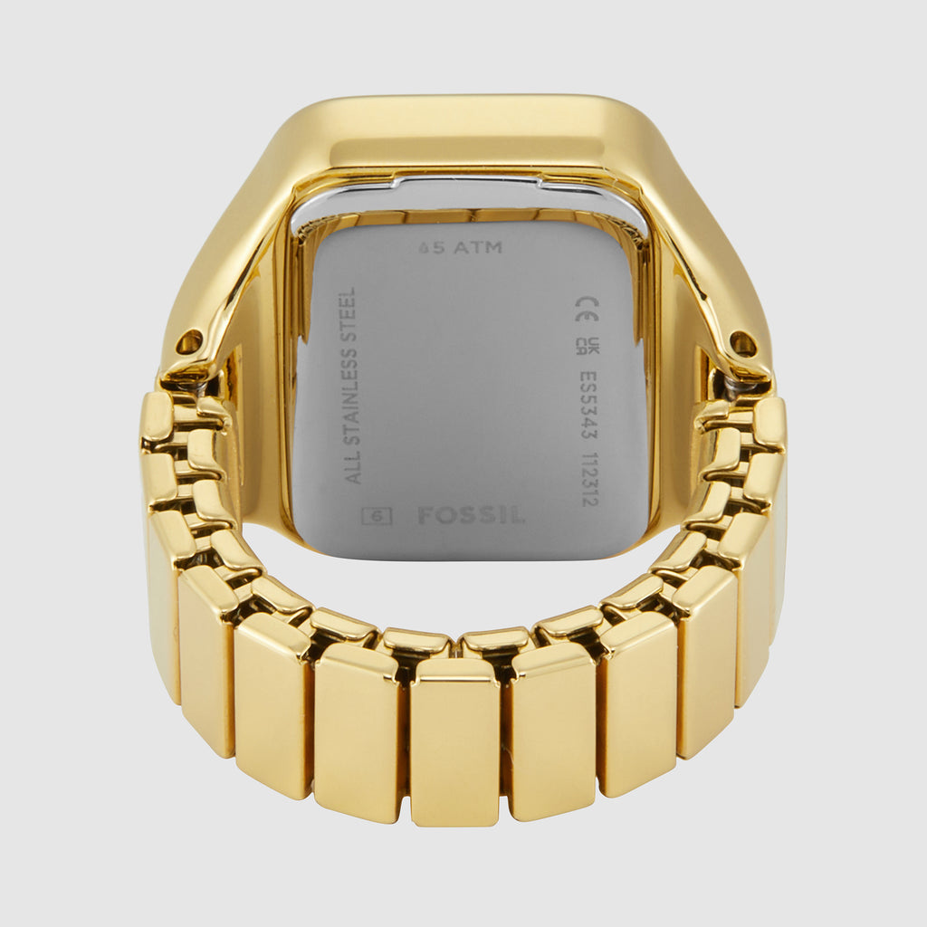 Fossil Women Rectangular Gold watch