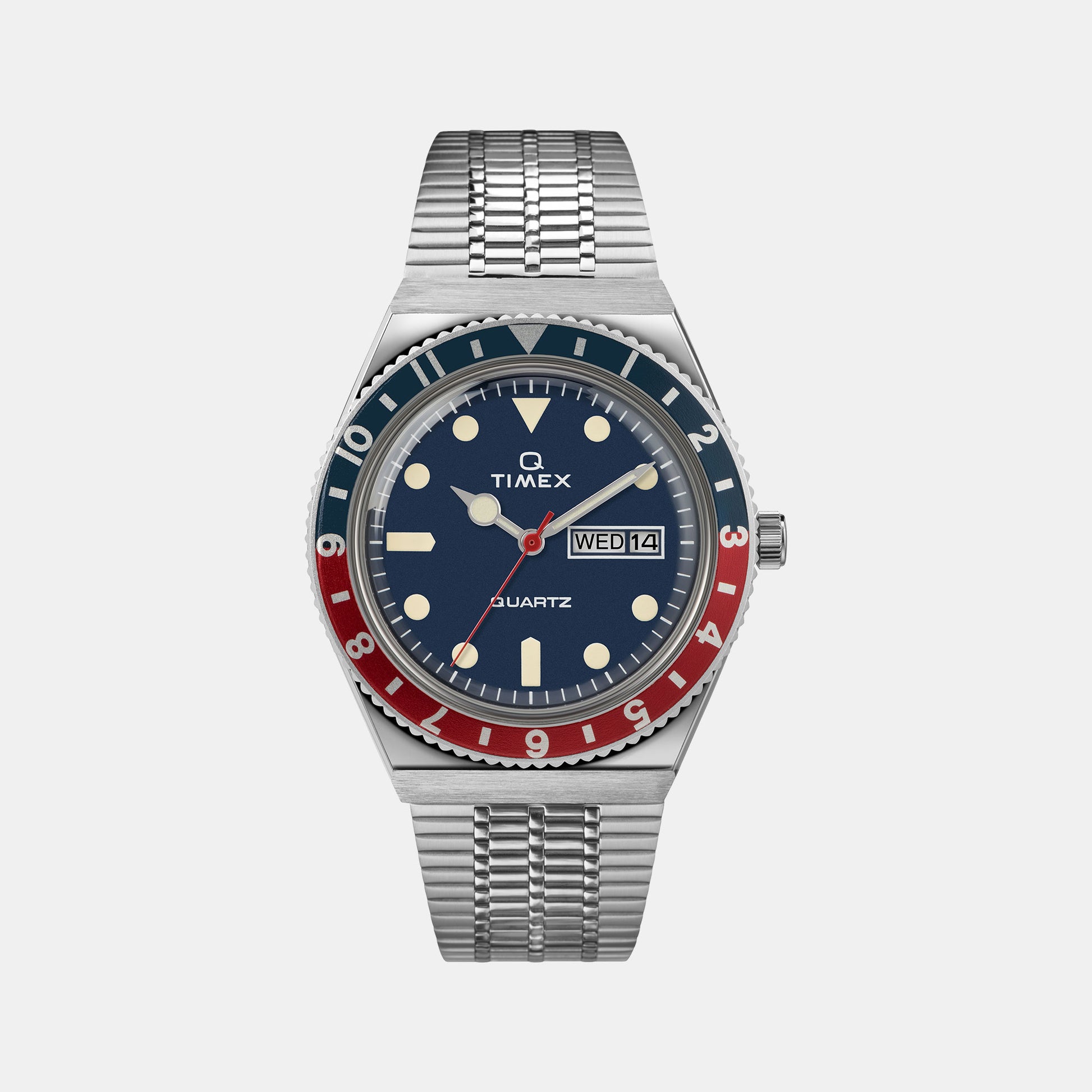 Q Timex Men Quartz Dial Analog Stainless Steel Watch TW2T80700U9