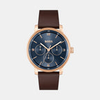 Boss Round Blue Multi-Function watch