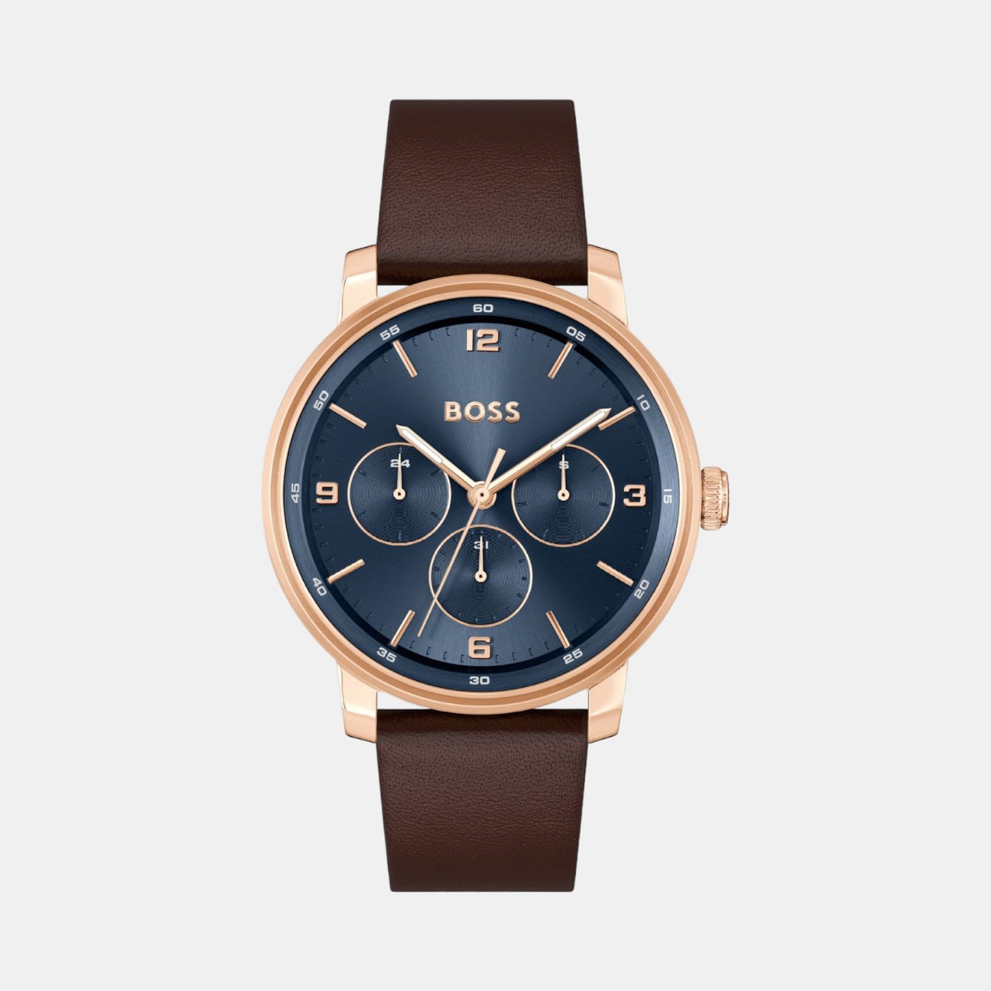 Men Quartz Blue Dial Leather Watch 1514126