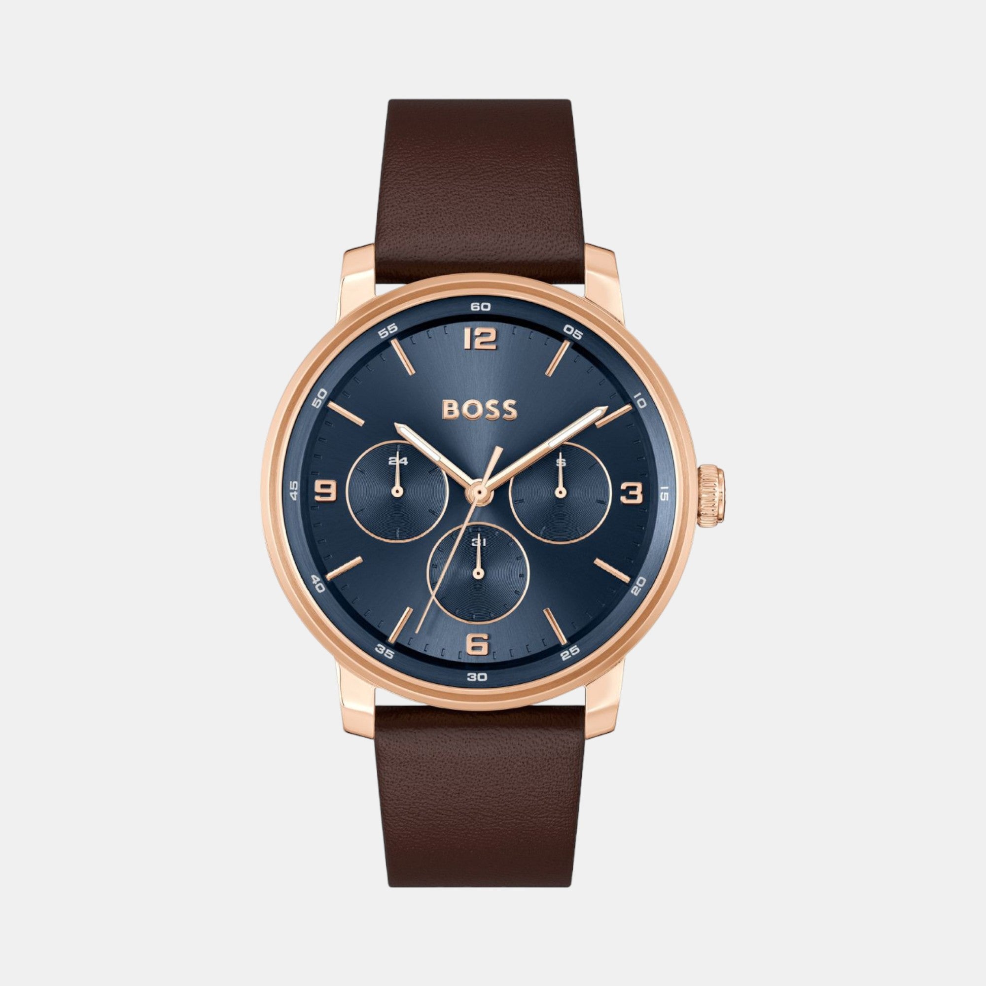 Boss Round Blue Multi-Function watch