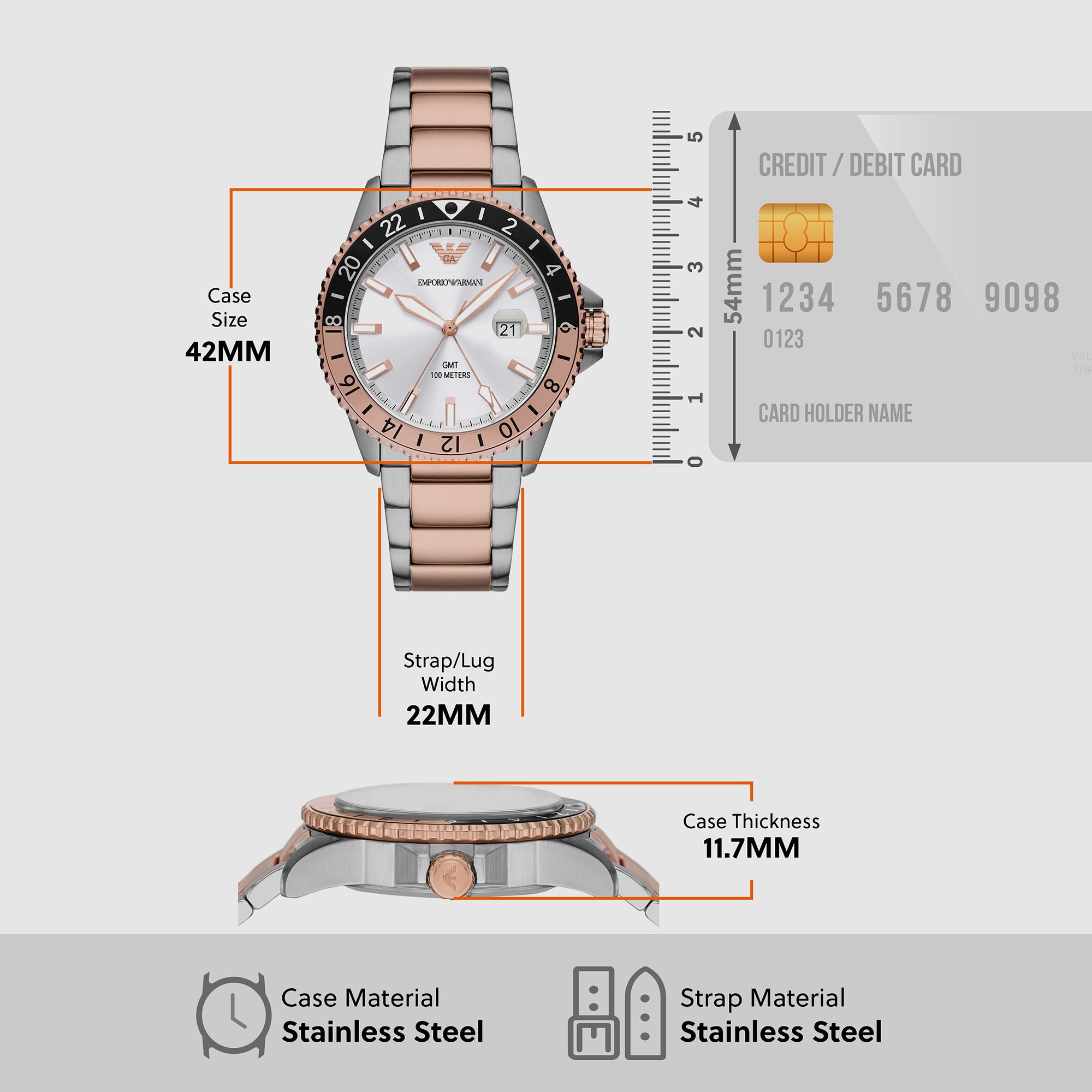 Emporio Armani Stainless Steel White watch