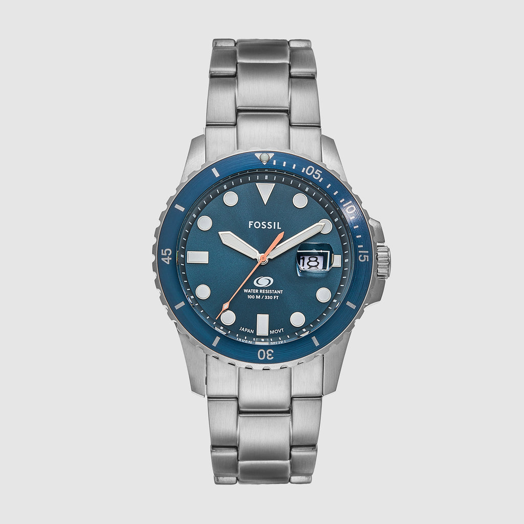 Fossil Round Blue Analog watch