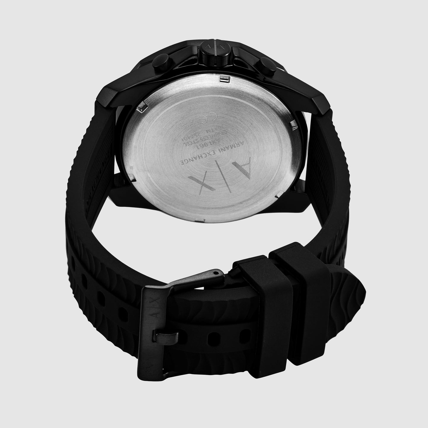 Spencer Men's Black Chronograph Silicone Watch AX1961