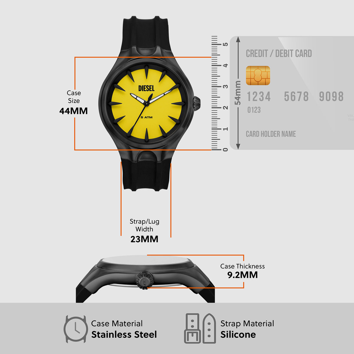 Diesel Silicone Yellow watch
