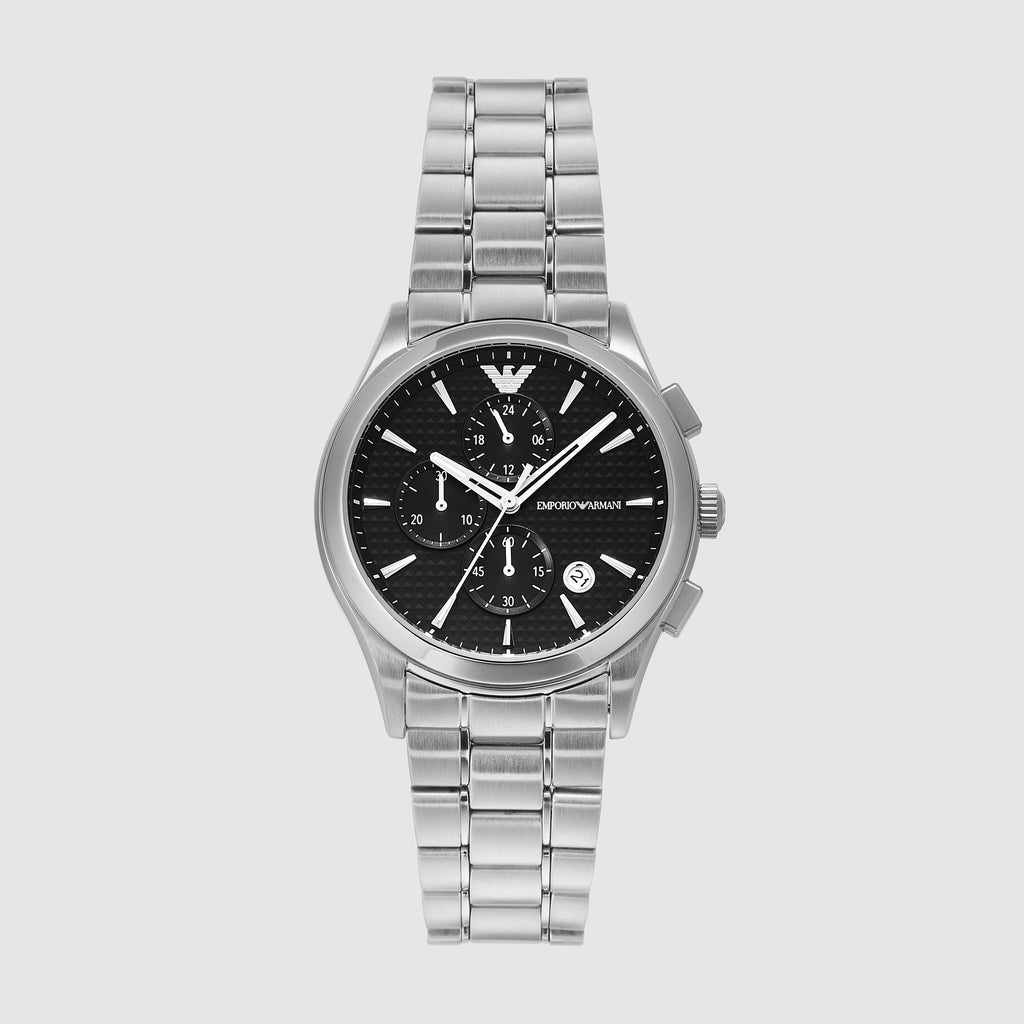 Emporio Armani Round Black Chronograph watch
