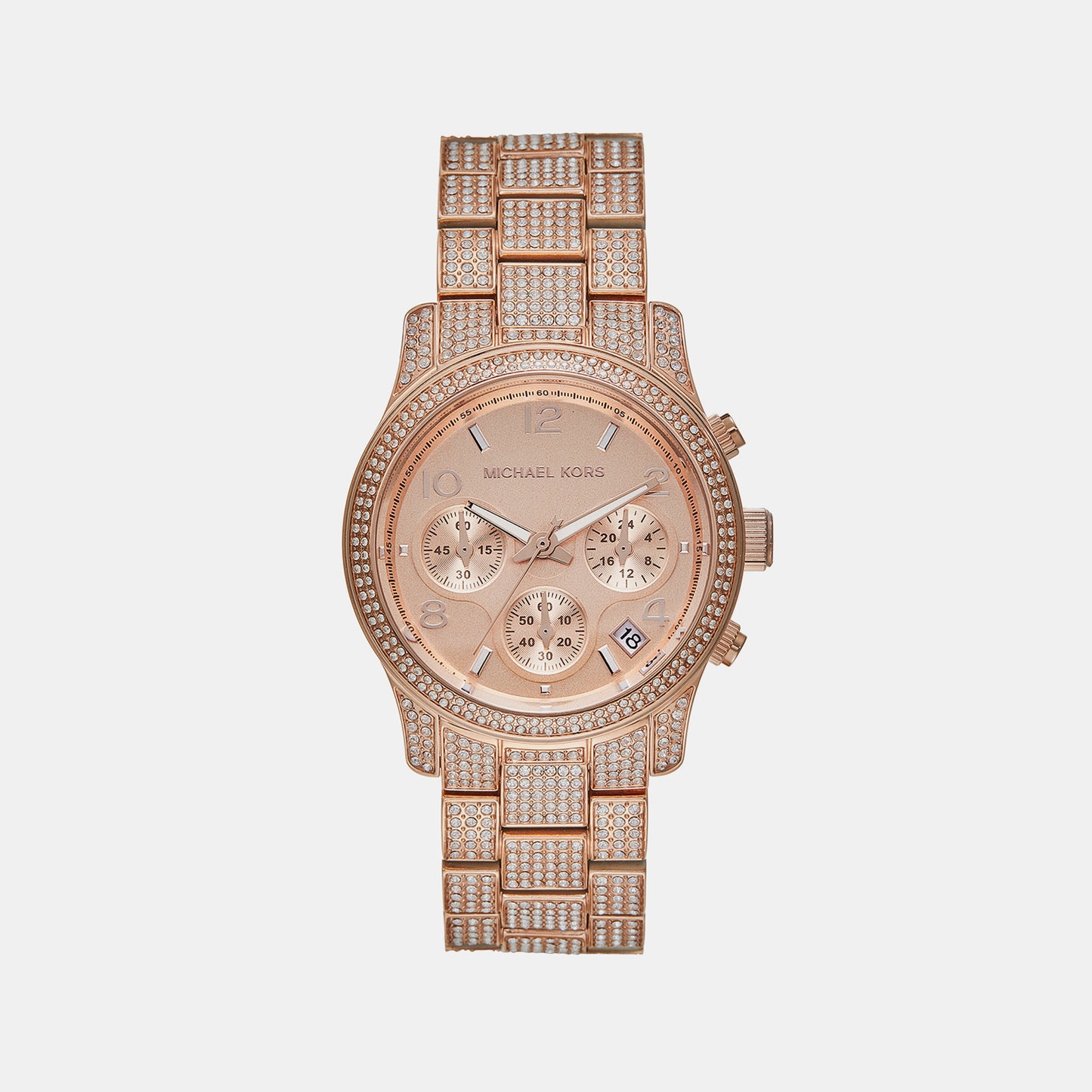 Female Runway Rose Gold Chronograph Stainless Steel Watch MK7481