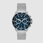 Emporio Armani Round Blue Chronograph watch
