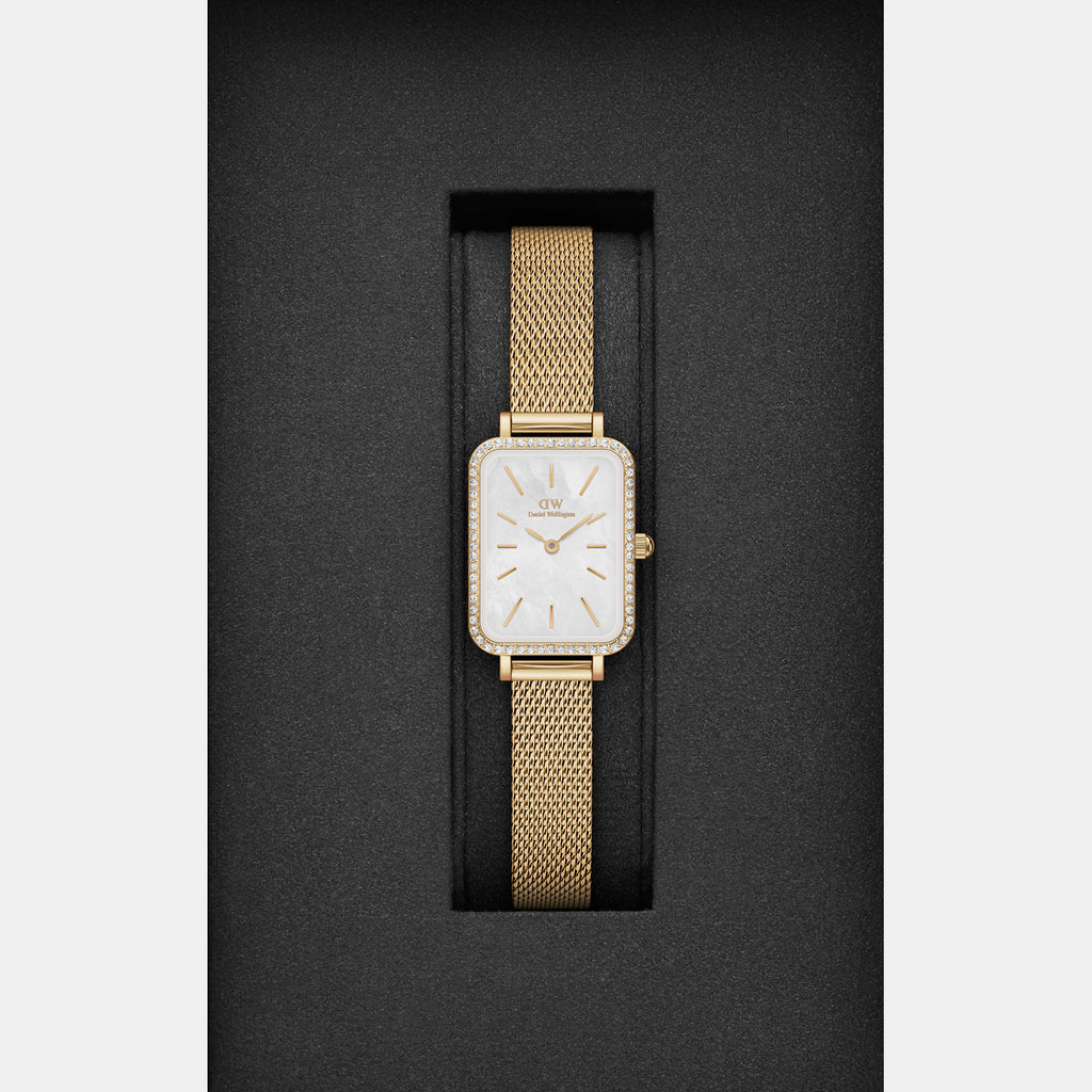 Daniel Wellington Women Rectangular Gold watch