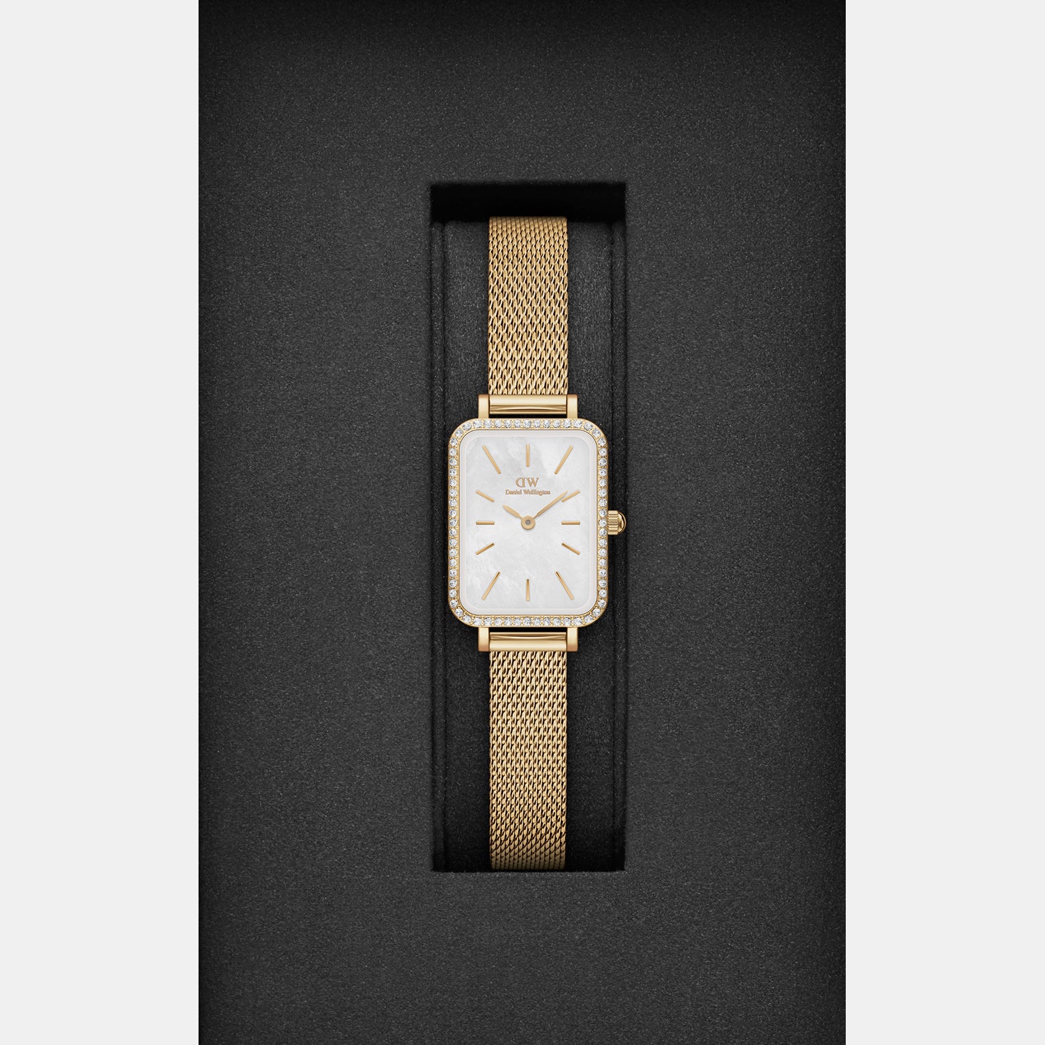 Daniel Wellington Women Rectangular Gold watch