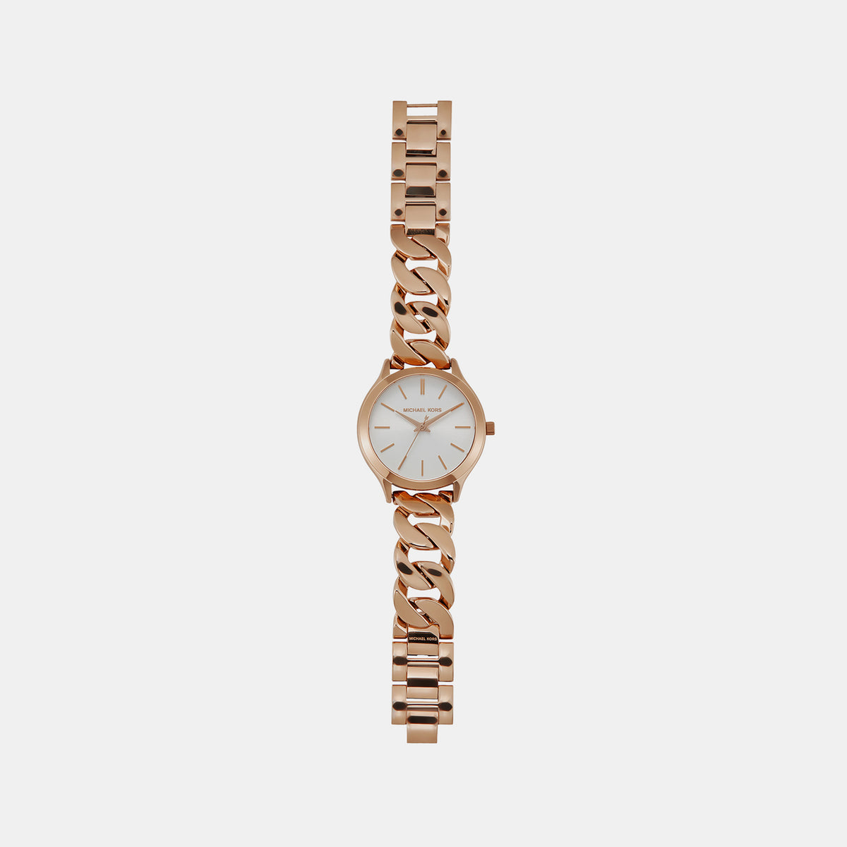 Runway Women Quartz White Dial Analog Stainless Steel Watch MK7473