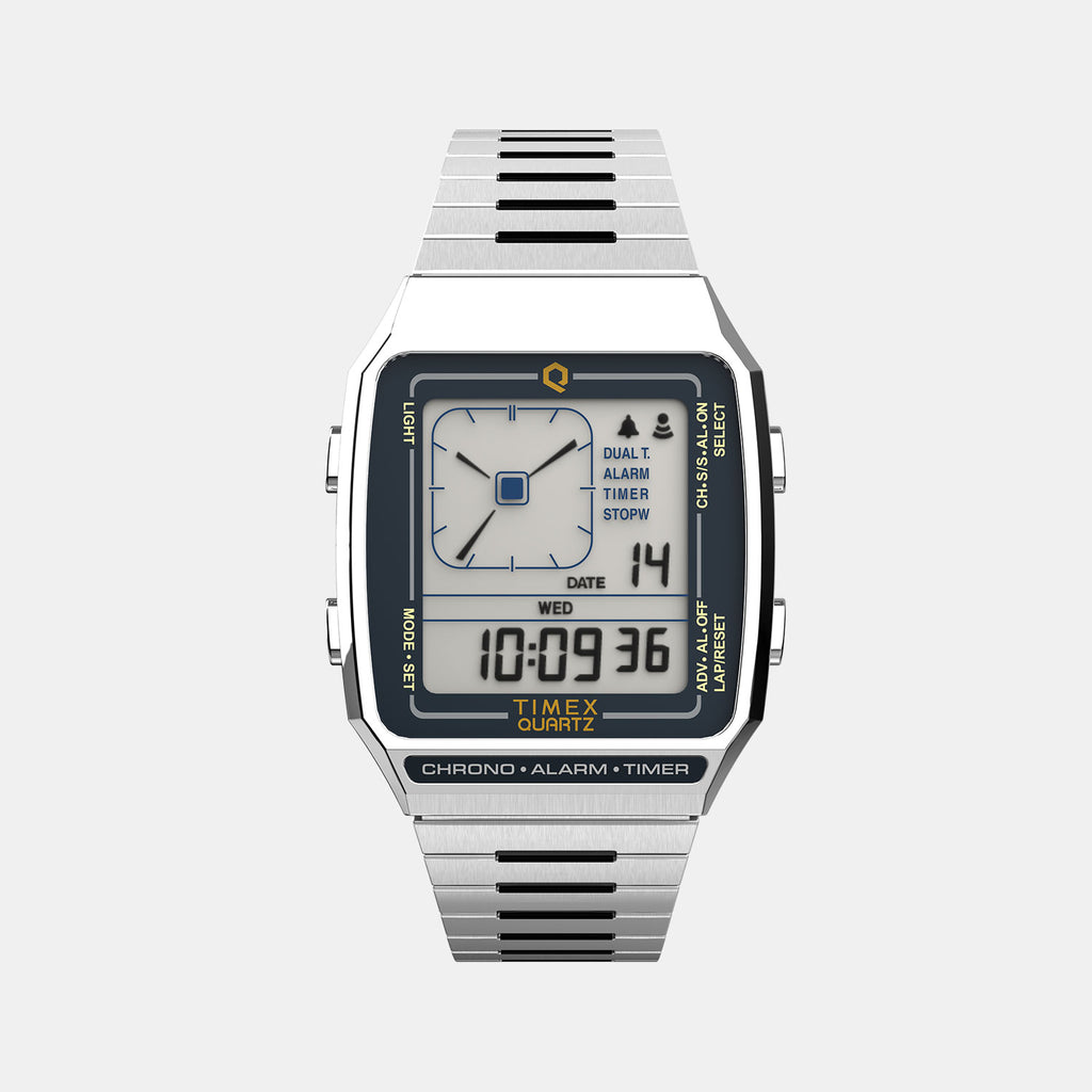 Timex Square Silver Digital watch
