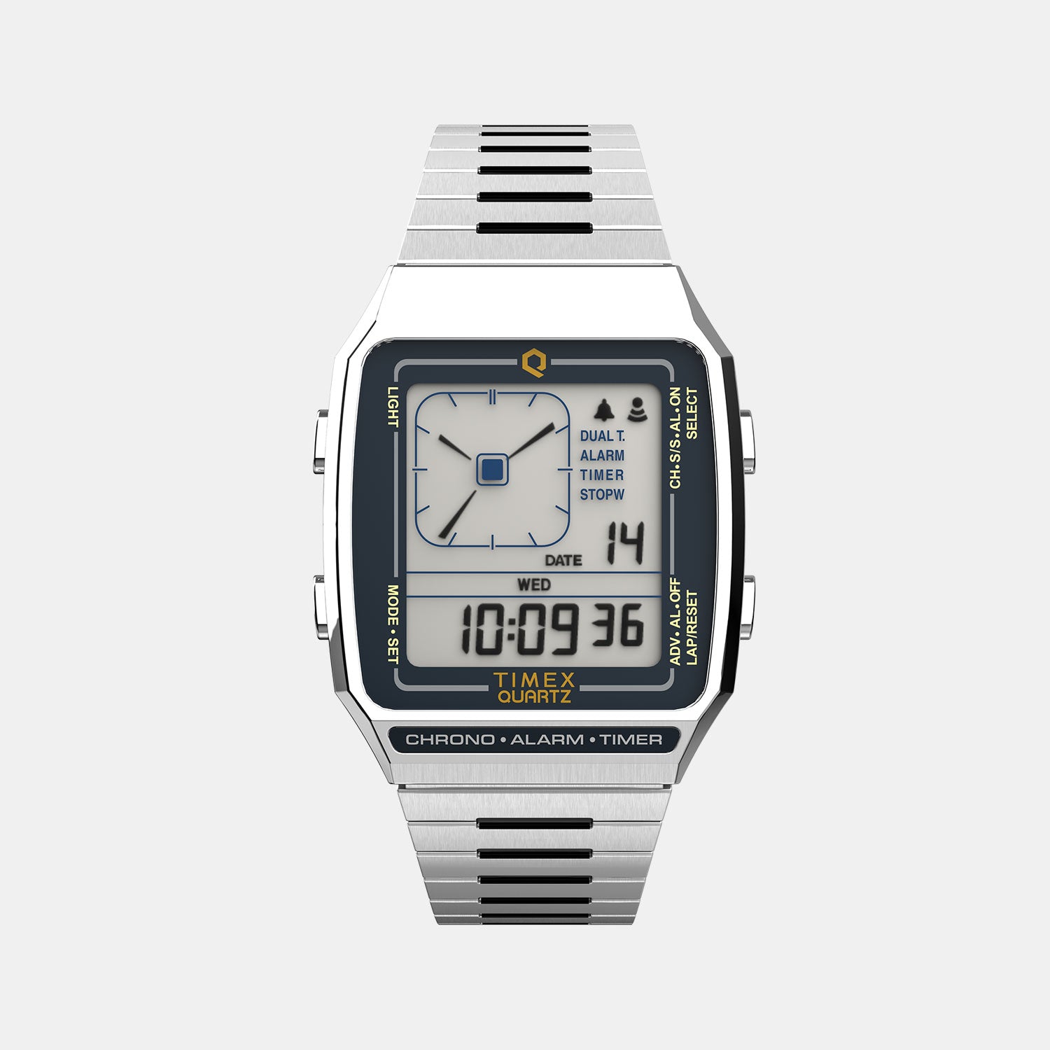 Timex Square Silver Digital watch