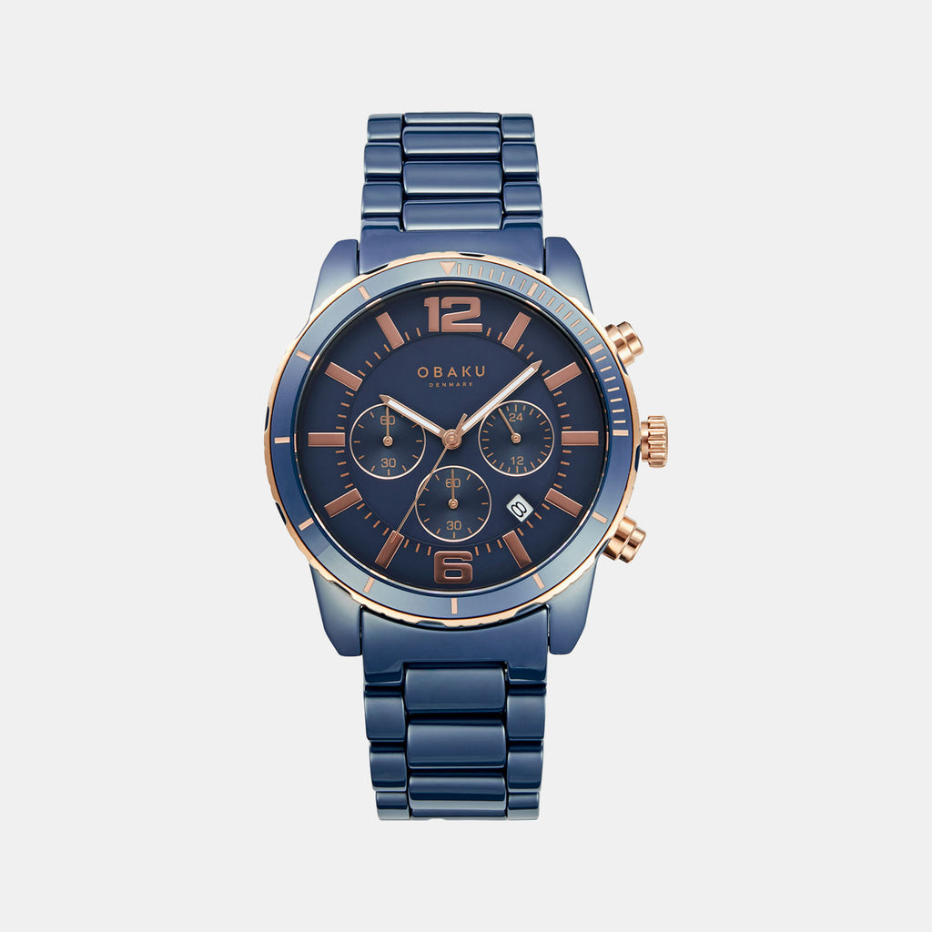 Obaku Round Blue Analog watch