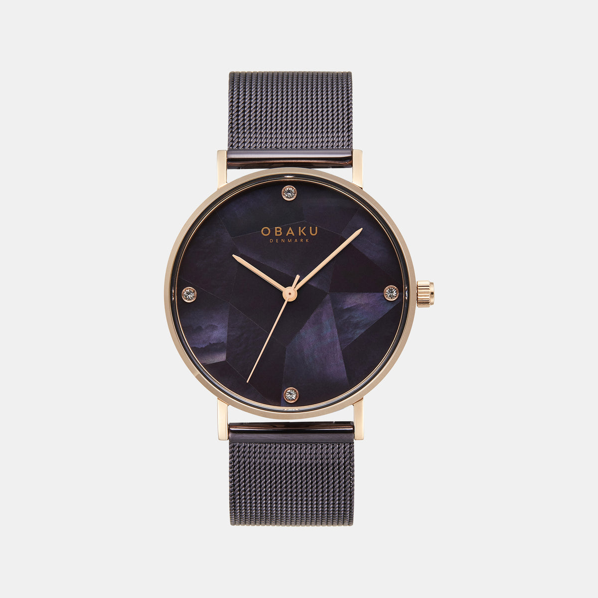 Obaku Round Brown Mother Of Pearl Analog watch