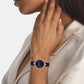 Women Quartz Blue Dial Leather Watch 25100041