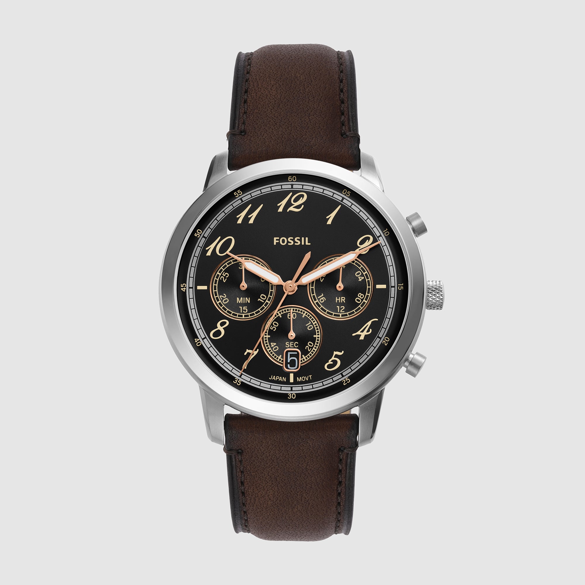 Fossil Round Black Chronograph watch