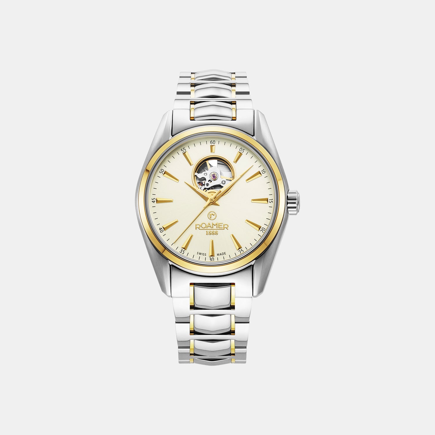 Searock Master Men Mechanical Champagne Dial Analog Stainless Steel Watch 984985 47 35 20