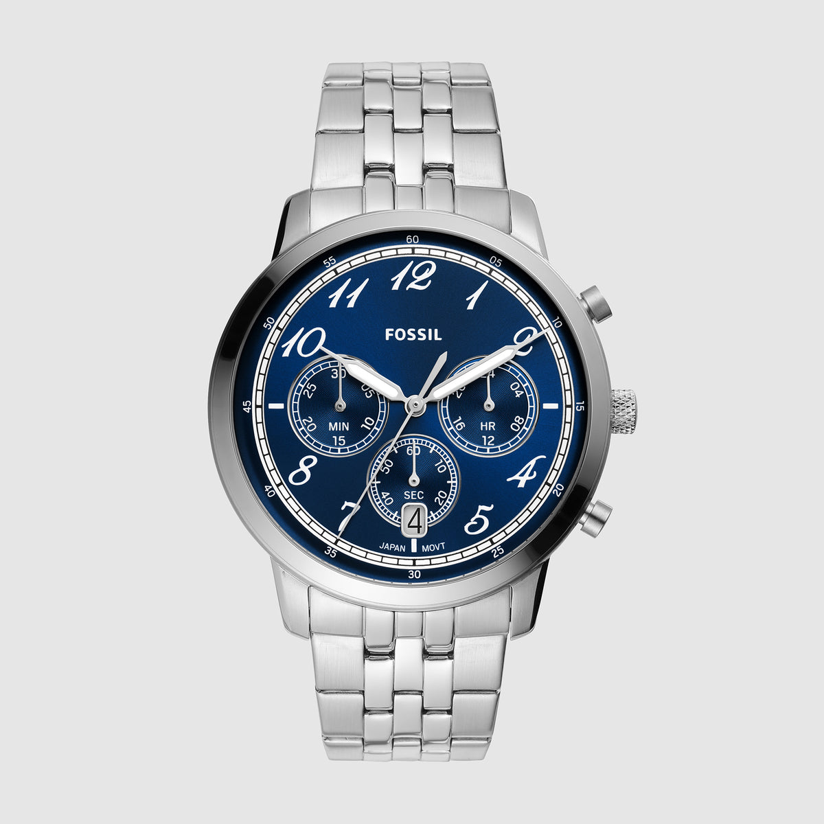 Fossil Round Blue Chronograph watch