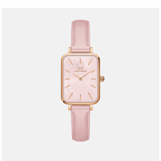 Quadro Female Pink Analog Leather Watch DW00100636K