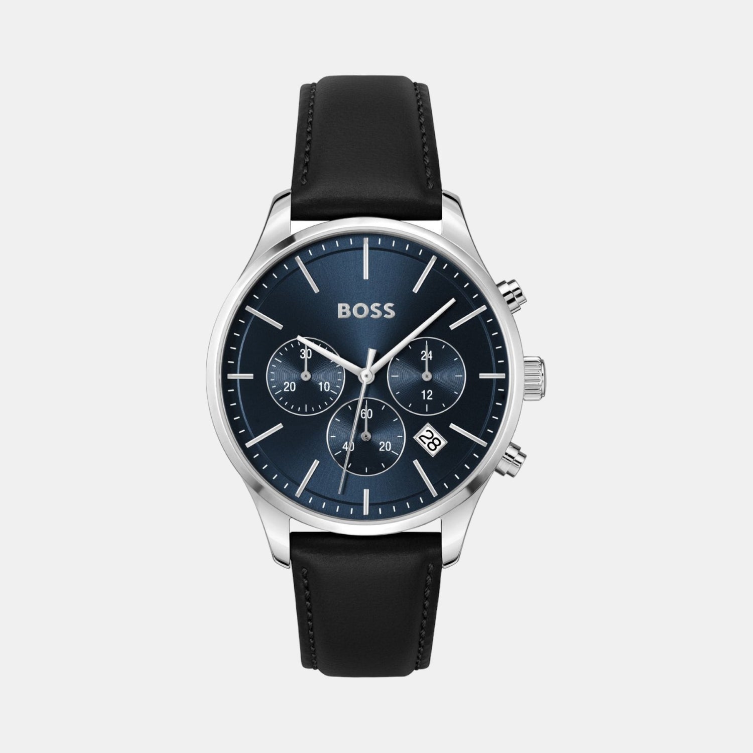 Men Quartz Blue Dial Leather Watch 1514156