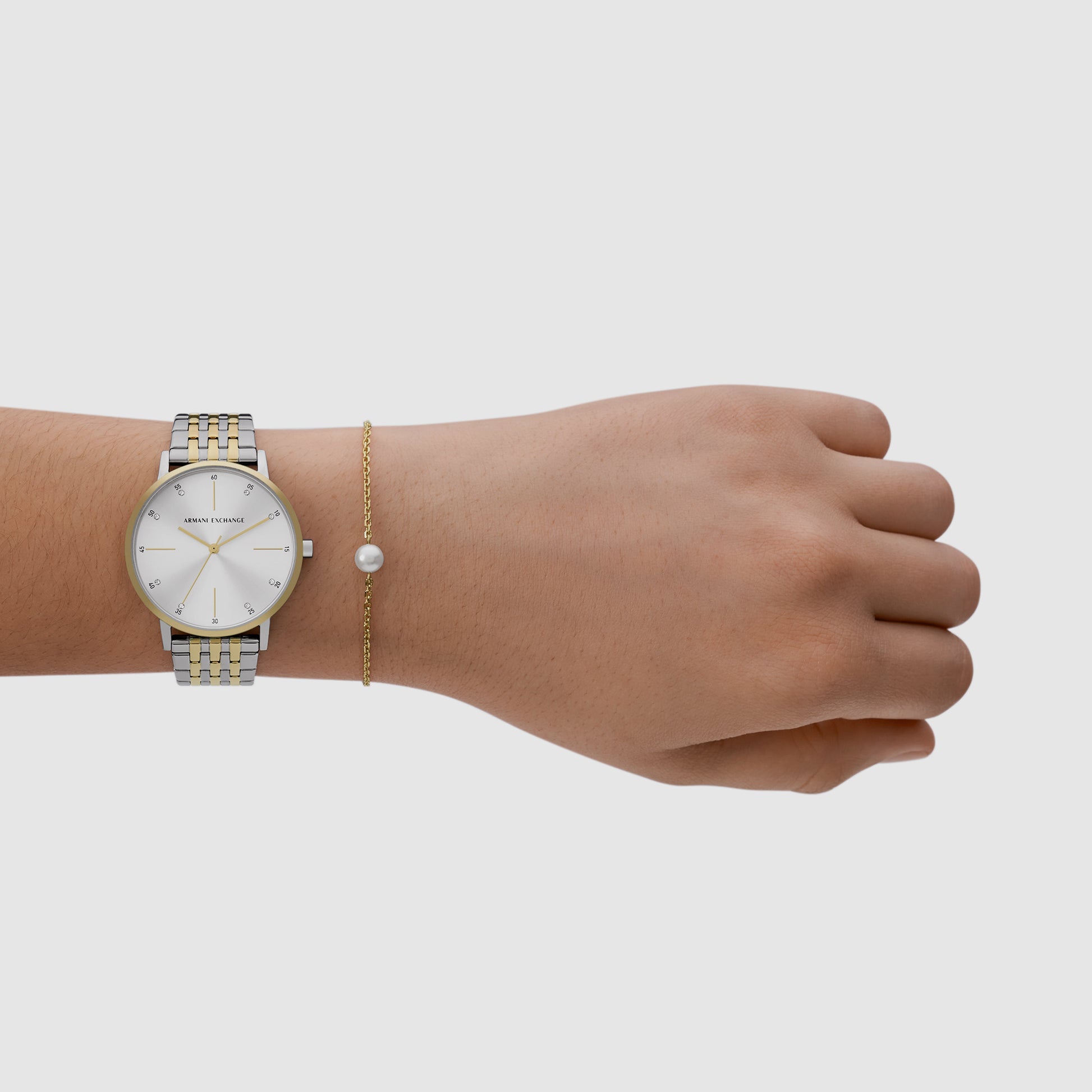 Armani Exchange Lola Women Quartz Silver Dial Analog Stainless