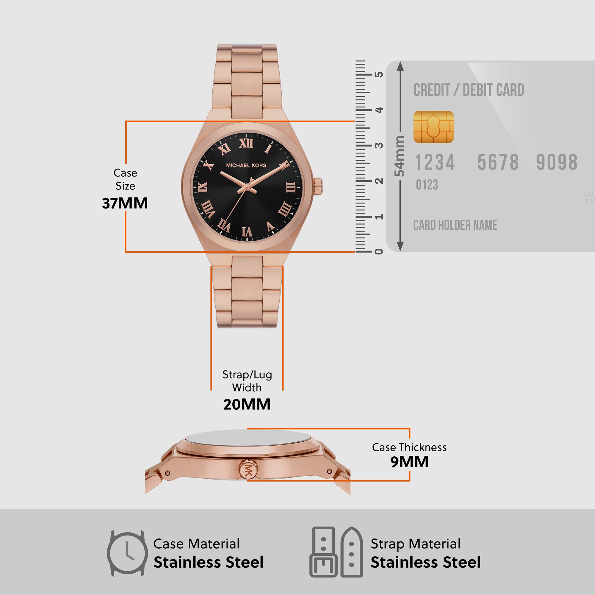 Michael Kors Stainless Steel Black watch