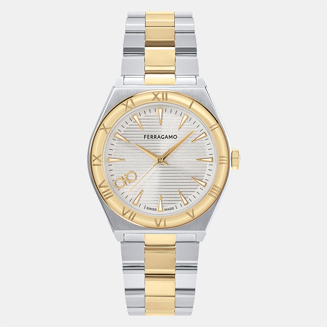 Ferragamo Round Silver Analog watch