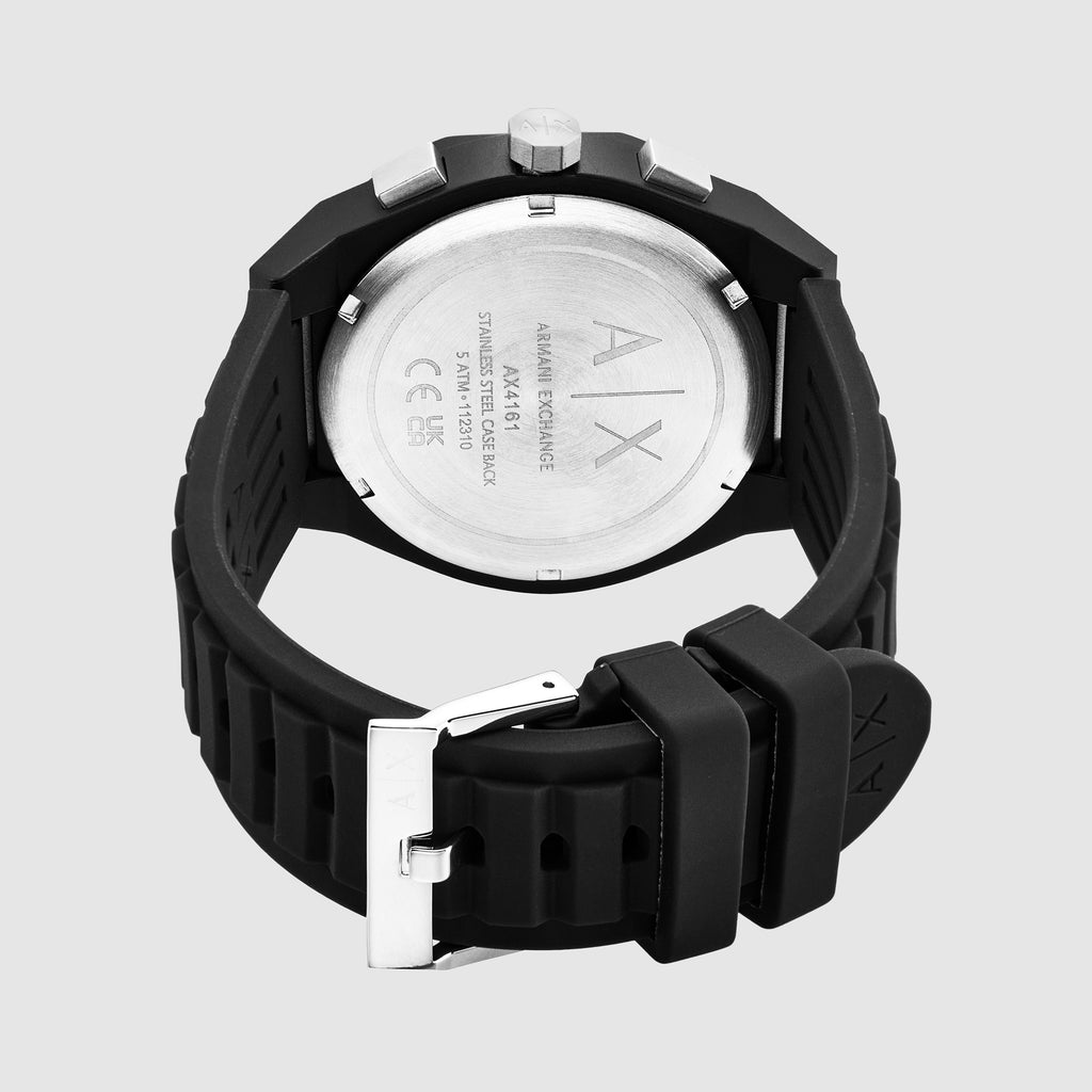 Armani Exchange Men Round Black watch