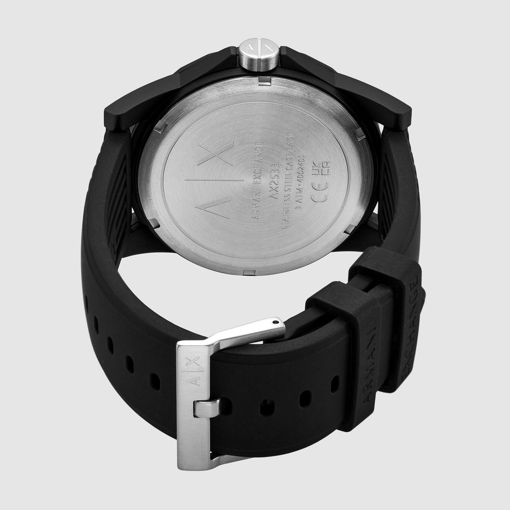 Armani Exchange Men Round Black watch