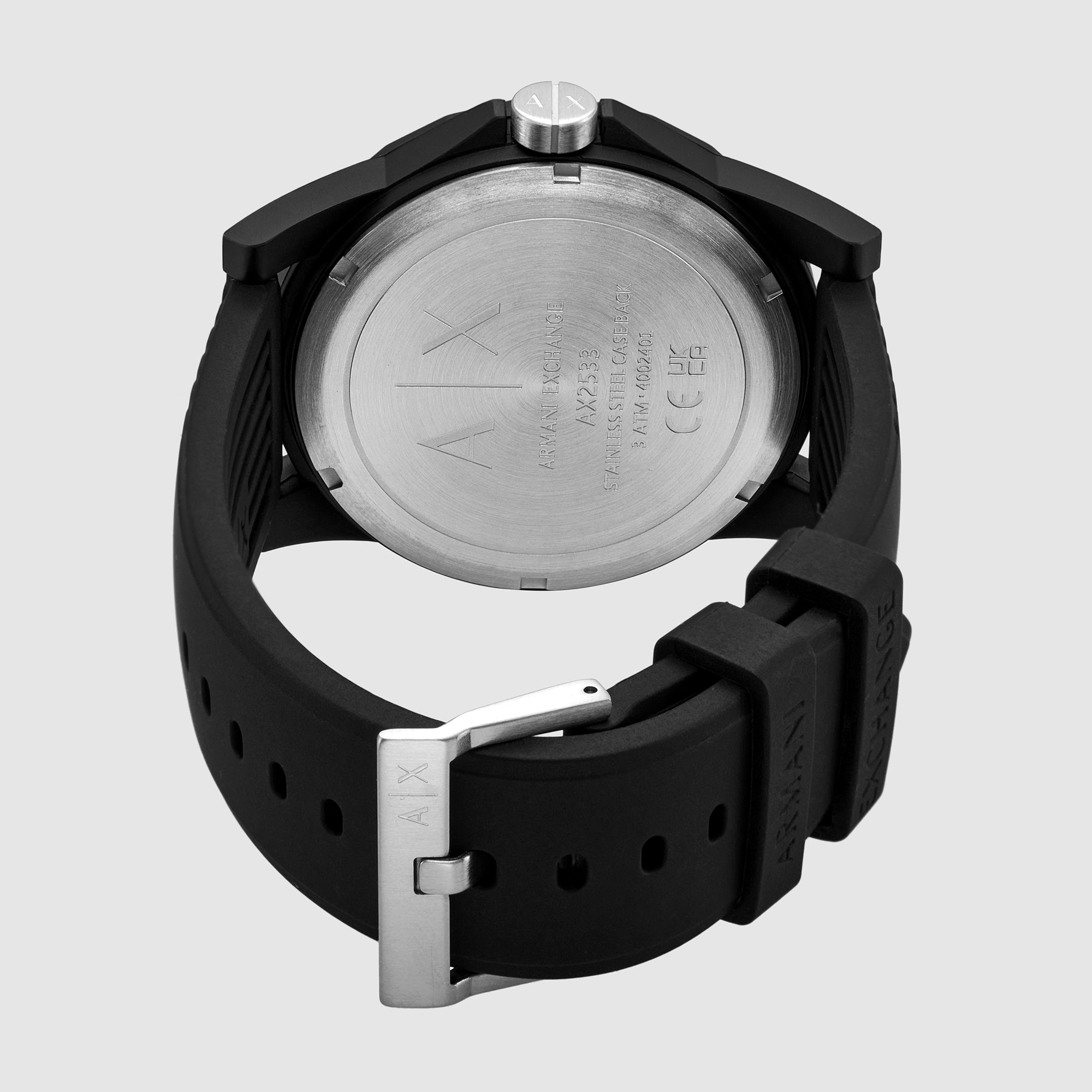 Armani Exchange Men Round Black watch